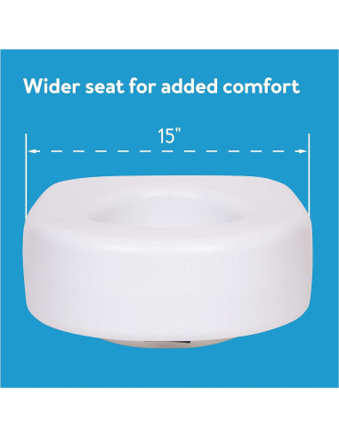 Elevador de Asiento de Inodoro Carex 12.7 cm Antideslizante
