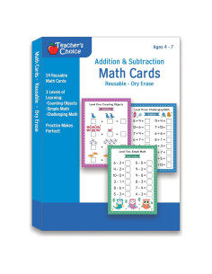 Tarjetas de Borrado en Seco Apostrophe Games - Suma y Resta