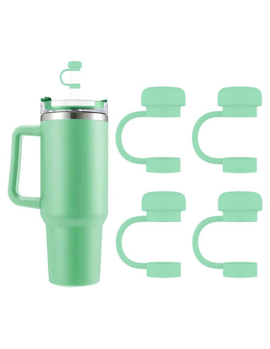 6 Tapas de Silicona SEMATA para Popotes de 10 mm - Verde