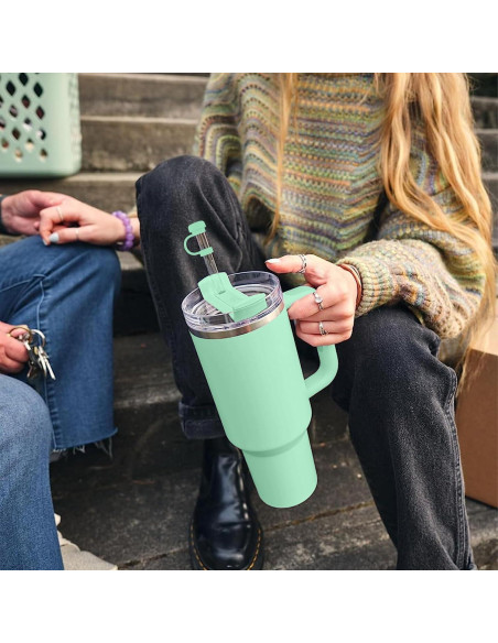 6 Tapas de Silicona SEMATA para Popotes de 10 mm - Verde