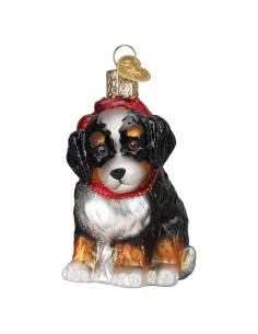 Adorno de Vidrio Soplado Cachorro Bernedoodle Old World Christmas