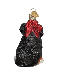 Adorno de Vidrio Soplado Cachorro Bernedoodle Old World Christmas 2
