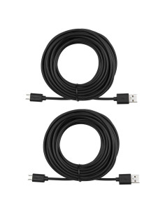 Cable de Extensión de Poder 2-Pack SMAYS 7.62m USB a Micro USB Negro