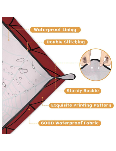 Kit de Herramientas de Jardín Plegables Rojo - Alfombrilla Impermeable Kit de Herramientas de Jardín Plegables Rojo - Alfombrilla Impermeable