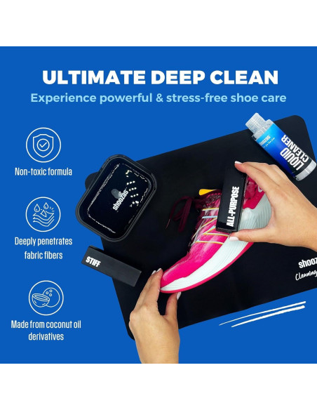 Kit de Limpieza de Zapatos Shoozas - 6 Piezas, No Tóxico Kit de Limpieza de Zapatos Shoozas - 6 Piezas, No Tóxico