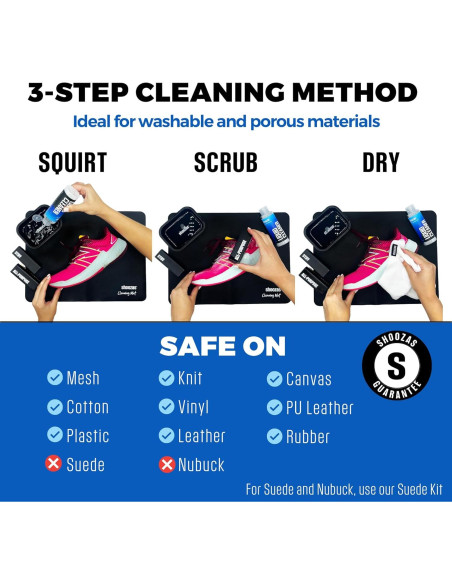 Kit de Limpieza de Zapatos Shoozas - 6 Piezas, No Tóxico Kit de Limpieza de Zapatos Shoozas - 6 Piezas, No Tóxico