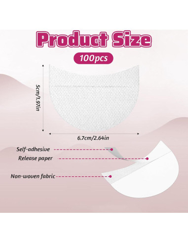 100 Stickers Protectores de Sombra de Ojos JJUNW 6.7x5cm