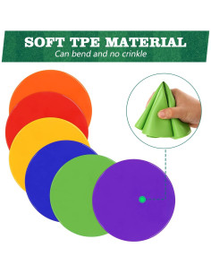 Marcadores de Puntos ZIECE 12 Pcs 9" Goma Antideslizante para Deportes 2