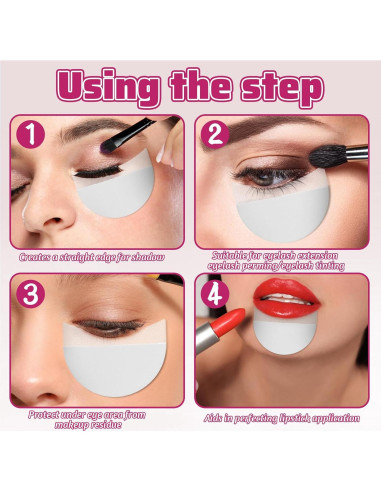 100 Stickers Protectores de Sombra de Ojos JJUNW 6.7x5cm