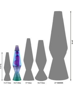 Lámpara Lava 14.5" LAVA Cerámica Púrpura y Azul 25W 2