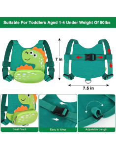 Arnés Antipérdida para Niños Accmor Dinosaurio 1-5 Años 2