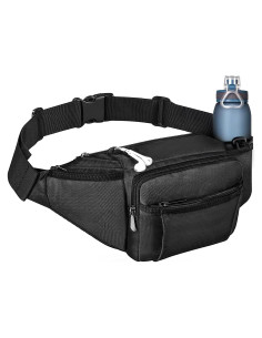 Bolsa de Cintura NOOLA para Senderismo y Ciclismo - Negro