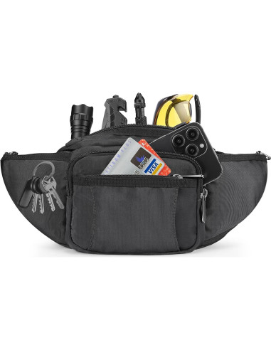 Bolsa de Cintura NOOLA para Senderismo y Ciclismo - Negro