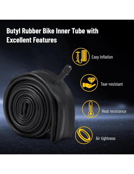 Tubo Interior de Bicicleta Yeesport 20/24/26 x 1.75-2.125" 6 Pack Tubo Interior de Bicicleta Yeesport 20/24/26 x 1.75-2.125" 6 Pack