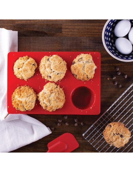 Molde de Silicona para Muffins Jumbo Mrs. Anderson, 6 Tazas
