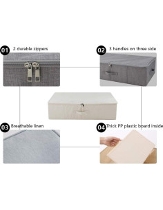 Caja de Almacenamiento Plegable iwill CREATE PRO Beige 70x40x18cm 2