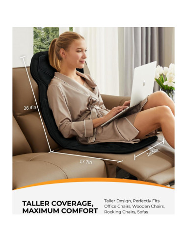 Cojín de Masaje CooCoCo con Calor y Vibración 8 Motores