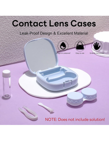 Estuche de Lentes de Contacto FEISEDY Azul con Kit Completo