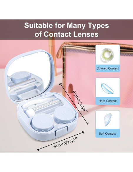 Estuche de Lentes de Contacto FEISEDY Azul con Kit Completo