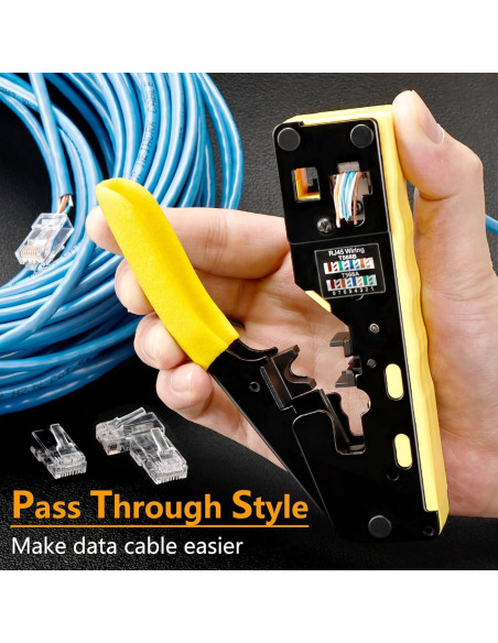 Kit de Crimpado RJ45 Solsop con Probador y 50 Conectores