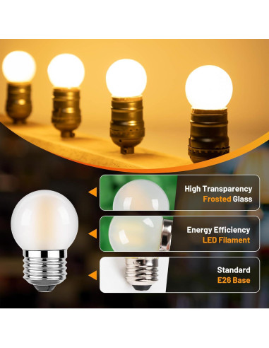 Bombilla LED Dimmable G40 6W Sphoon 800LM 2700K Paquete de 4