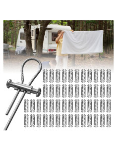 Paquete de 50 abrazaderas de cable reutilizables M4 Lustaled