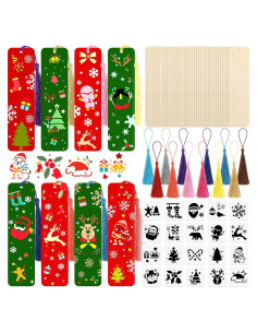 Kit de Marcadores de Madera TaoBary 92 Pcs Navidad DIY
