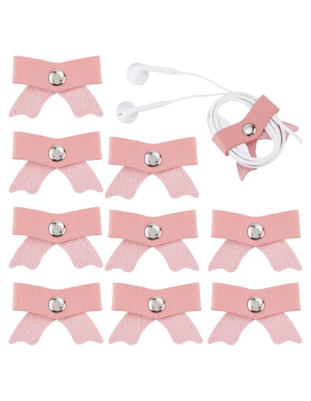 10 Pcs Clips Organizadores de Cables GORGECRAFT Rosa PU