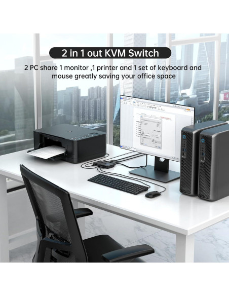 Interruptor KVM HDMI 2 Puertos MT-VIKI 4K@30Hz USB