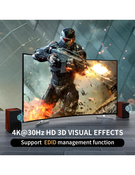 Interruptor KVM HDMI 2 Puertos MT-VIKI 4K@30Hz USB