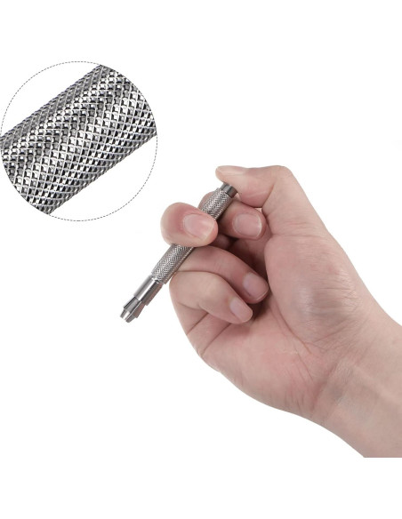 Enrollador de Corona de Reloj uxcell 4mm Acero Inoxidable