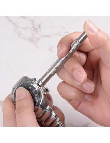 Enrollador de Corona de Reloj uxcell 4mm Acero Inoxidable