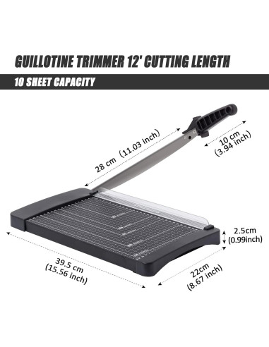 Cortadora de Papel TIANSE Guillotina 30.48 cm Metal A4