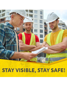 Chalecos de Seguridad PeerBasics 10 Piezas Amarillo Reflectante 2