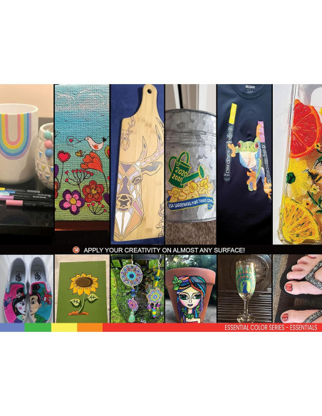 Marcadores Acrílicos TOOLI-ART 18 Colores Doble Cara Multi-Superficie