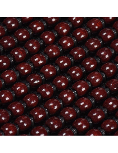 Cojín de Asiento de Coche Blueshyhall con Perlas de Madera Rojo - 2 Pcs