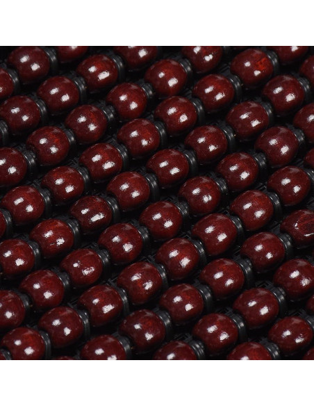 Cojín de Asiento de Coche Blueshyhall con Perlas de Madera Rojo - 2 Pcs