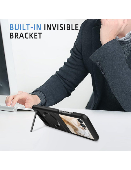 Funda Haeuorey para Motorola Razr 2024 con Soporte y Protector Funda Haeuorey para Motorola Razr 2024 con Soporte y Protector