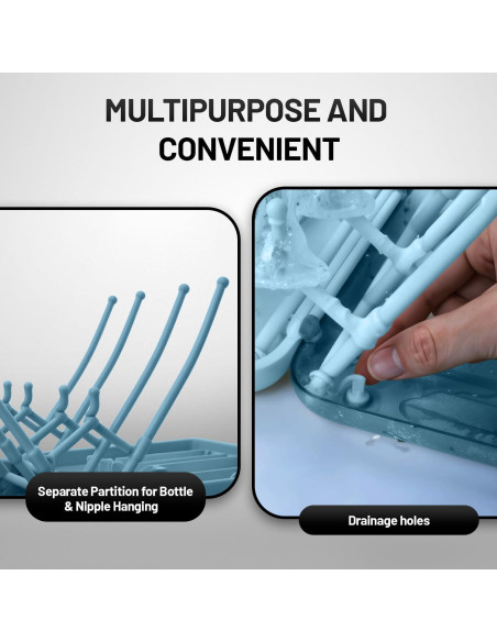 Kit de Limpieza de Botellas de Bebé Mombasics 6 en 1 Portátil