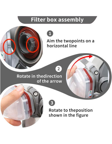 Respirador Reutilizable Media Cara con Filtros y Gafas