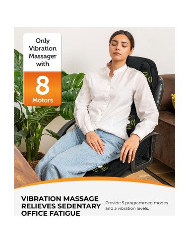 Cojín de Masaje CooCoCo con Calor y Vibración 8 Motores