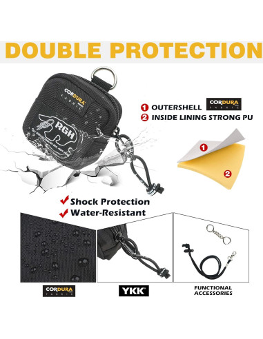 Funda para Auriculares Rough Enough RE8536 Negra con Lanyard