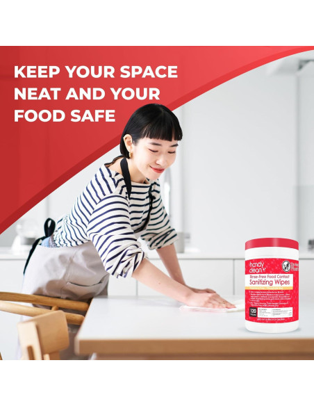 Toallitas Desinfectantes HandyClean 120 Unidades Sin Enjuague