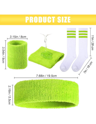 Conjunto de Ejercicio Neón Hillban - 4 Piezas para Mujeres y Hombres