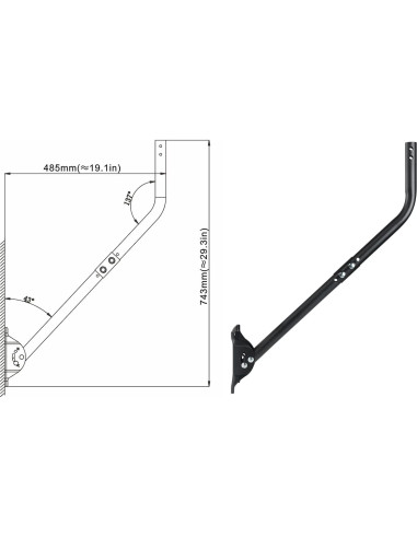 Soporte Universal para Antena PIBIDI UHD-8903 Ajustable 84.5cm