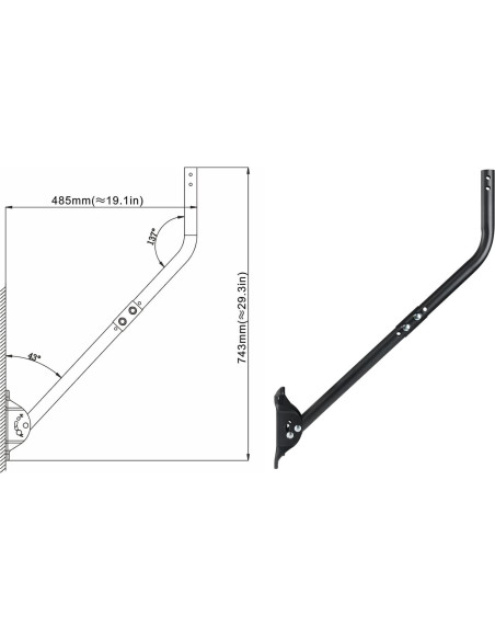 Soporte Universal para Antena PIBIDI UHD-8903 Ajustable 84.5cm