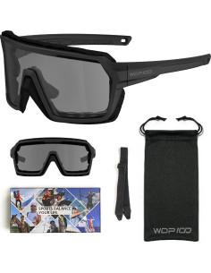 Gafas de sol WDP100 Powersports antiempañantes negras 2