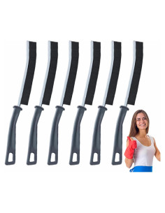 6 Cepillos de Limpieza de Ranuras DAQIMALL - Cerdas Duras