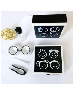 Kit de Estuche para Lentes de Contacto L-Smile Negro 5 en 1 2