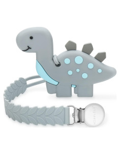 Mordedor de Silicona para Bebés MISSLILI Dinosaurio Gris